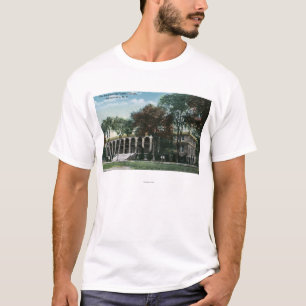 Camiseta Vista exterior do ginásio da faculdade da união