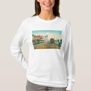 Camiseta Vista exterior do hotel Capitola e de casas de