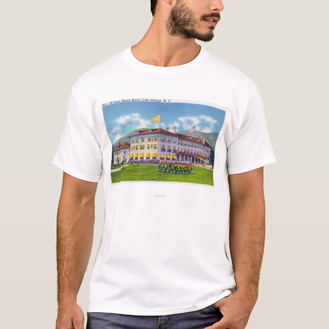 Camiseta Vista exterior do hotel de Fort William Henry (Frente)