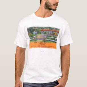 Camiseta Vista exterior do motel novo do EL Rancho