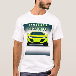 Camiseta Vista frontal de um carro esportivo amarelo vibran