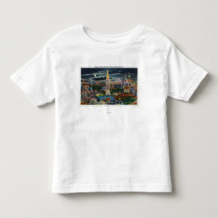 Camiseta Vista geral de Luna Park na noite