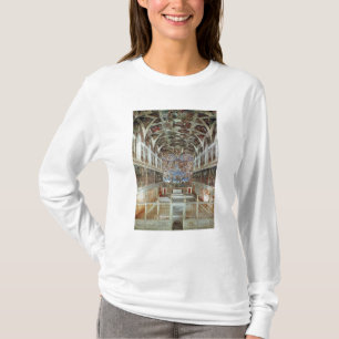 Camiseta Vista interior da capela de Sistine