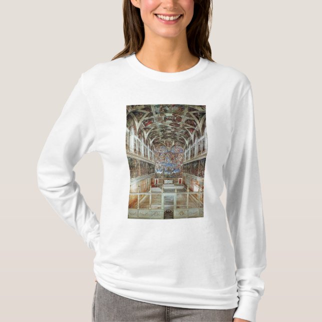 Camiseta Vista interior da capela de Sistine (Frente)