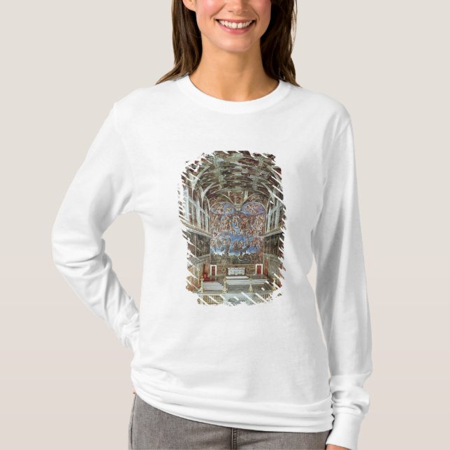 Camiseta Vista interior da capela de Sistine (Frente)