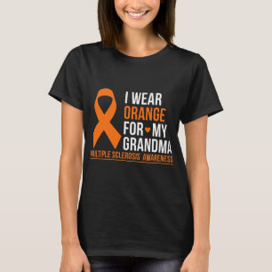 Camiseta Vista Laranja Para Minha Avó Esclerose Múltipla Sr