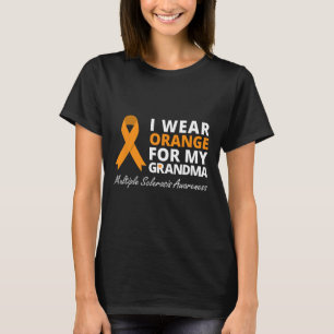 Camiseta Vista Laranja Para Minha Avó, Sra. Friso De Sensib