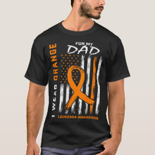 Camiseta Vista Laranja Para Minha Consciência Da Leucemia P
