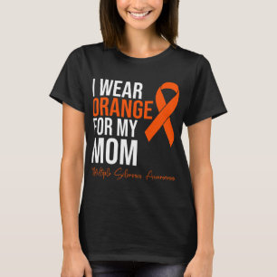 Camiseta Vista Laranja Para Minha Mãe Sra. Warrior Múltiplo