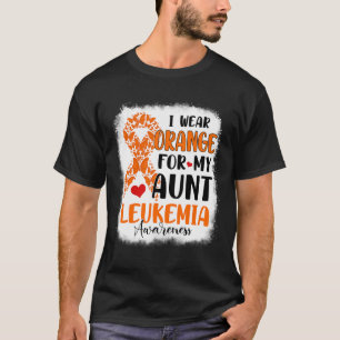 Camiseta Vista Laranja Para Minha Tia Leucemia Mês W