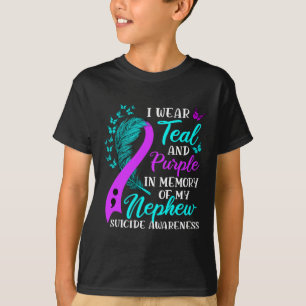 Camiseta Vista O Roxo Teal Em Memória Do Meu Sobrinho.