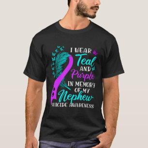 Camiseta Vista O Roxo Teal Em Memória Do Meu Sobrinho.