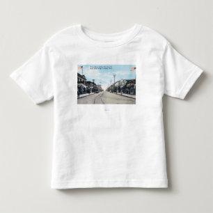 Camiseta Vista ocidental da rua da garça-real da ponte