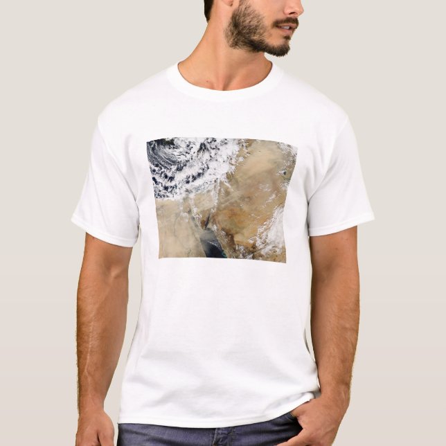 Camiseta Vista por satélite do Mediterrâneo Oriental (Frente)