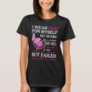 Camiseta Vista Rosa Para Mim Próprio As Minhas Cicatrizes,