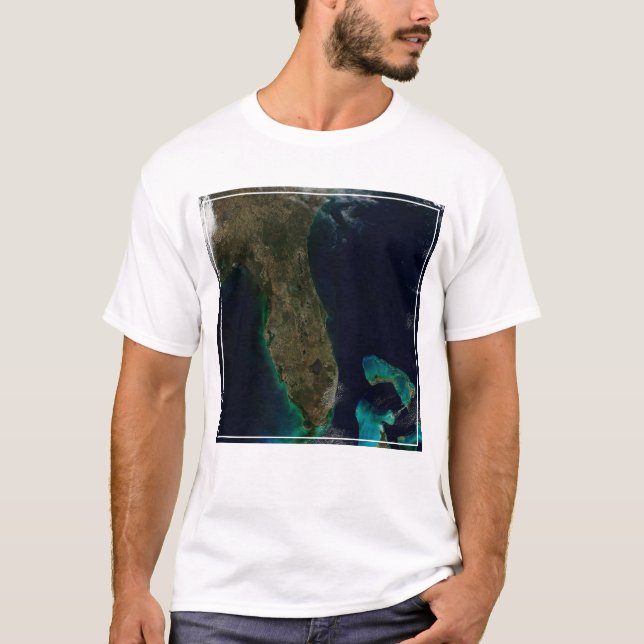 Camiseta Vista Satélite Da Flórida. (Frente)