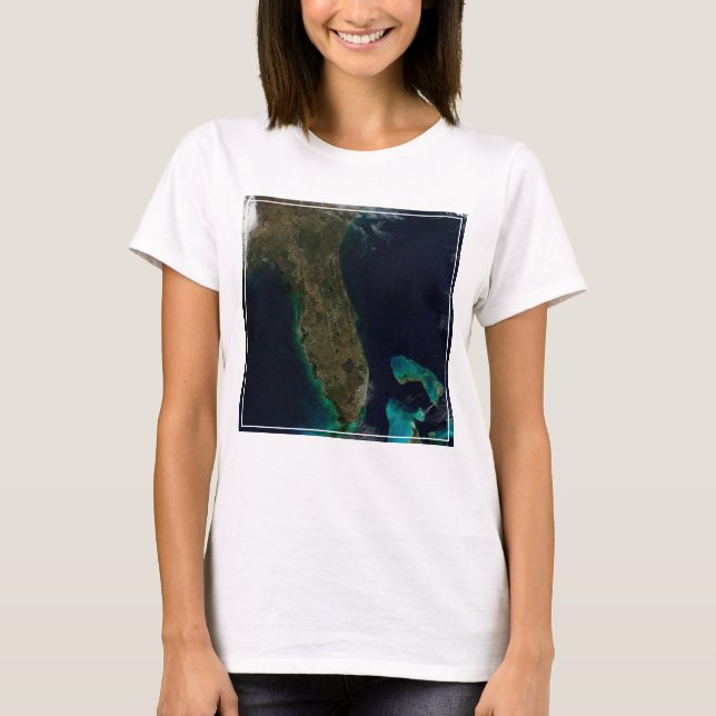 Camiseta Vista Satélite Da Flórida. (Frente)