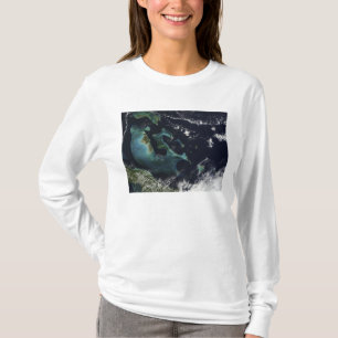 Camiseta Vista satélite das ilhas de Bahama