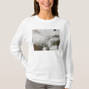 Camiseta Vista satélite de uma tempestade severa do invern