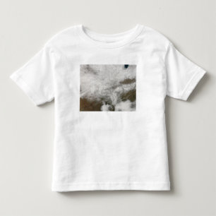Camiseta Vista satélite de uma tempestade severa do invern