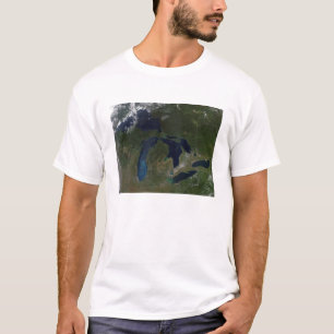Camiseta Vista satélite dos grandes lagos