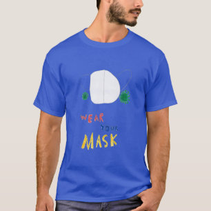 Camiseta Vista sua arte mascarada para crianças