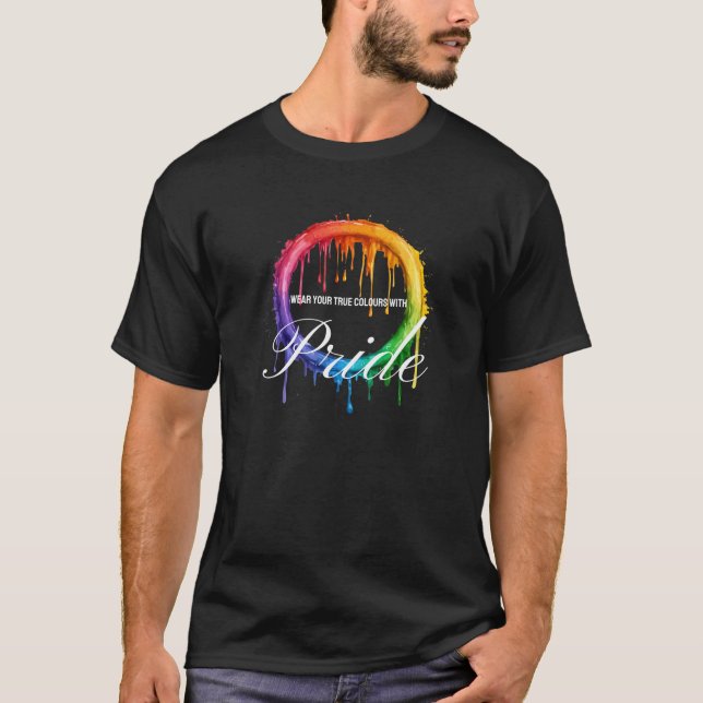 Camiseta Vista suas verdadeiras cores com orgulho - Drippi  (Frente)