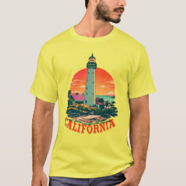 Camiseta Vista Sunset do Farol da Califórnia