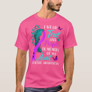 Camiseta Vista Teal e Purple em memória da minha tia Suicíd