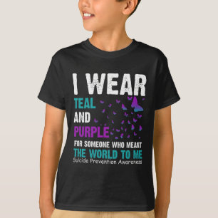 Camiseta Vista Teal E Roxo Para Alguém Que Quer Dizer O Tra