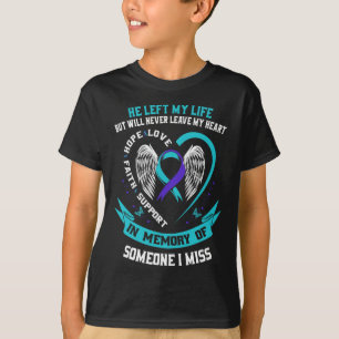 Camiseta Vista Teal E Roxo Para Alguém Que Sinto Falta De S
