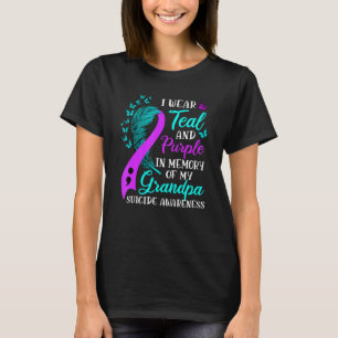 Camiseta Vista Teal Purple em memória do meu avô Suicídio A