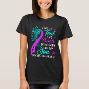 Camiseta Vista Teal Purple Em Memória Do Meu Filho Suicida