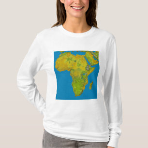 Camiseta Vista topográfica de África