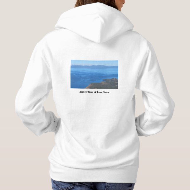 Camiseta Vista varrendo de Lake Tahoe (Verso)