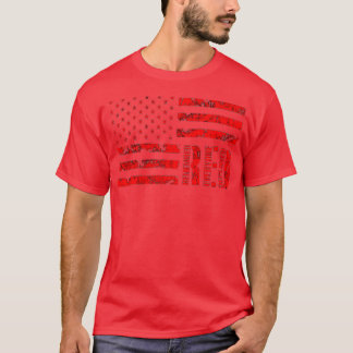 Camiseta Vista Vermelho Às Sextas-Feiras Veteranos Militare