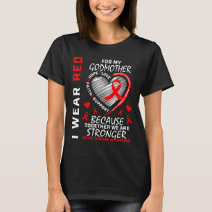 Camiseta Vista Vermelho Para A Consciência Da Doença Cardía