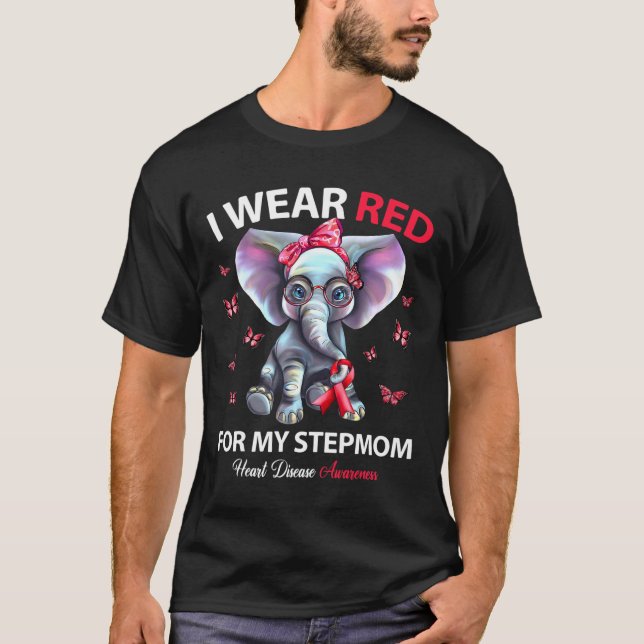 Camiseta Vista Vermelho Para Minha Consciência Da Doença Ca (Frente)