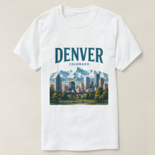 Camiseta Vistas Alpinas da Cidade de Denver