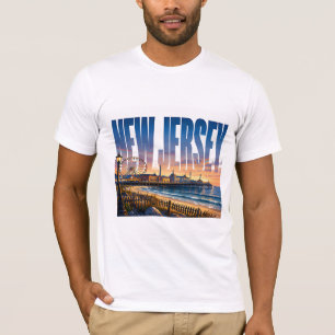 Camiseta Vistas do Oceano na Passarela Costeira de Nova Jer