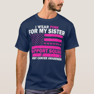 Camiseta Visto de apoio Pink Irmã Rosa dos EUA Mulheres com