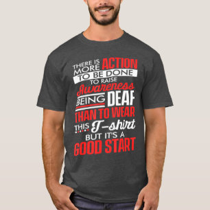 Camiseta Visto de consciência surda surdez surdez perda aud