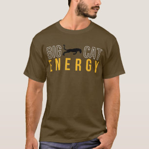 Camiseta Visto de Motivação de Energia Gato Grande