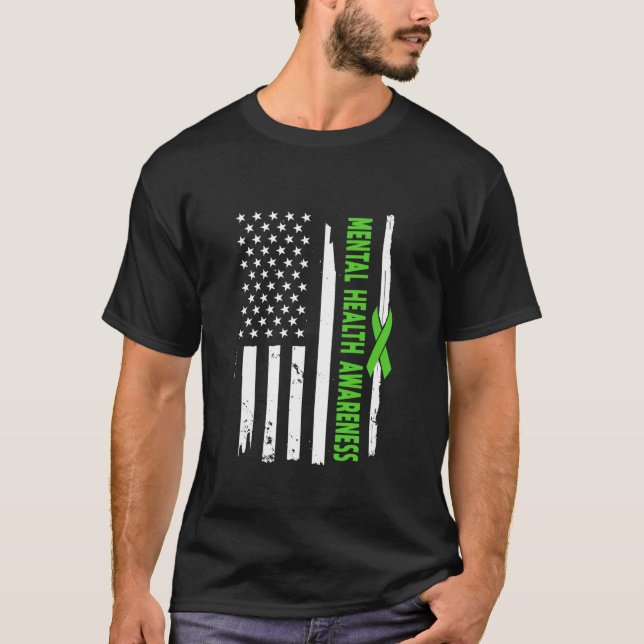 Camiseta Visto de Sensibilização para a Saúde Mental do Sin (Frente)