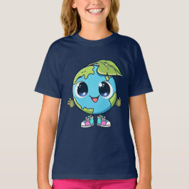 Camiseta Visto Diário Ecológico das Raparigas Gráficas da T