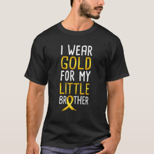 Camiseta Visto Dourado Para O Cancer Da Infância Do Meu Irm