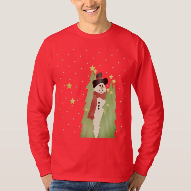Camiseta Visto Feriado com Snowman (Frente)