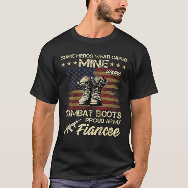 Camiseta Visto Heros Capes Mine Veste Exército de Combate a (Frente)
