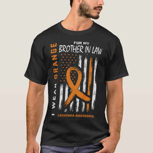 Camiseta Visto Laranja Irmão Em Direito Conhecimento Da Leu (Frente)