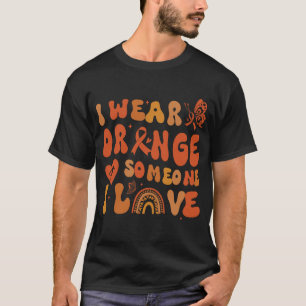 Camiseta visto laranja para um, Câncer de rim, leucemia